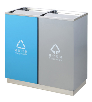 E135翻盖分类垃圾桶