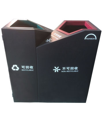 F298喷塑分类垃圾箱