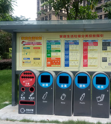 深圳小区1+4分类垃圾桶