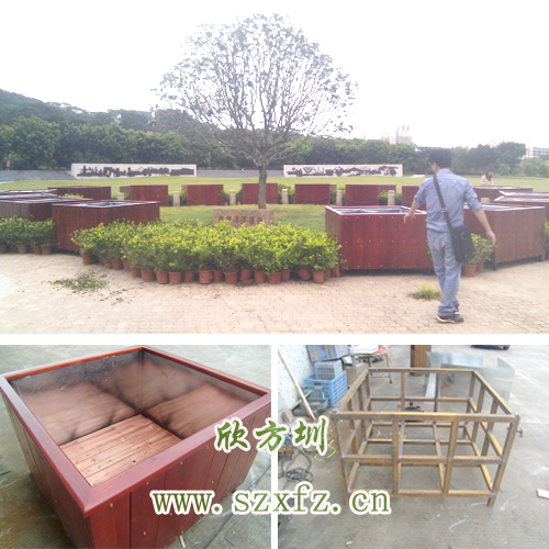 欣方圳景观花盆安装湖北赤壁城市广场