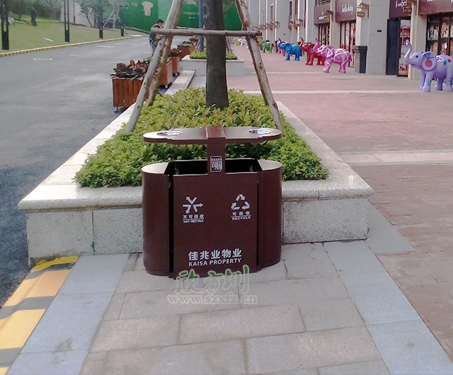 欣方圳户外钢制垃圾桶 投放惠州佳兆业集团