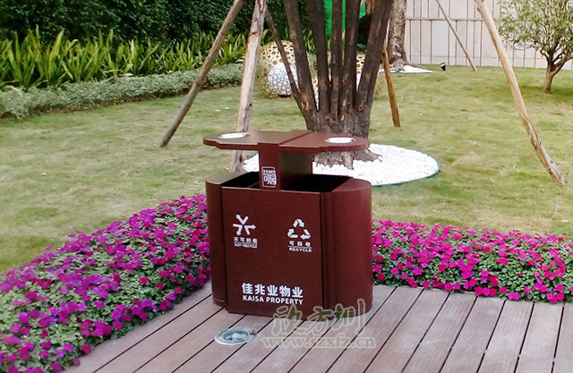 欣方圳户外钢制垃圾桶 投放惠州佳兆业集团
