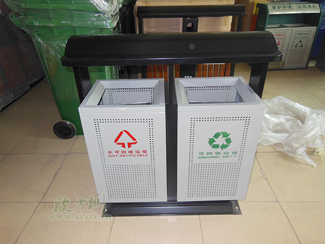 欣方圳钢制环保垃圾桶 发货前往湖北赤壁