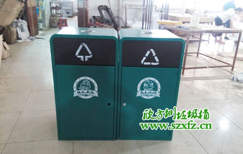 欣方圳色彩缤纷的环保分类垃圾桶 加强赤壁城市形象
