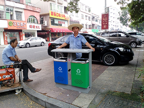 欣方圳环保分类垃圾桶呵护江西街道卫生环境