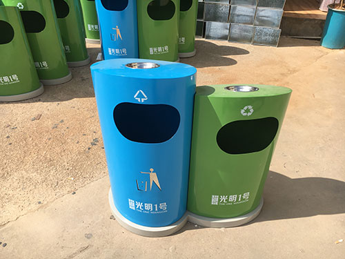 欣方圳分类环保垃圾桶 与广东河源共筑美好家园