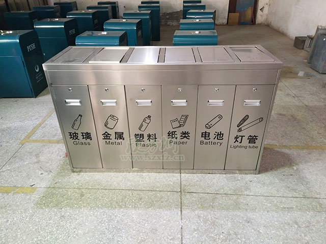 多分类不锈钢垃圾桶-欣方圳不锈钢垃圾桶生产厂家