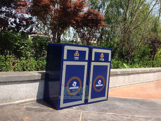 著名景区华侨城 选购定制欣方圳钢制垃圾桶