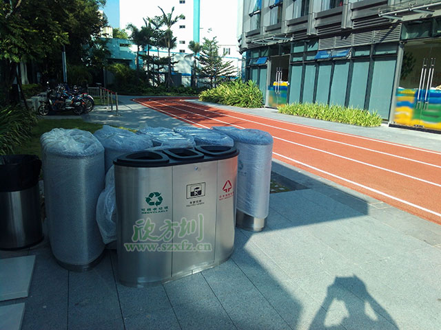  欣方圳不锈钢垃圾桶 进驻丽江国际购物广场
