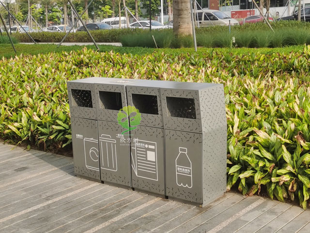 深圳景区不锈钢镂空垃圾桶