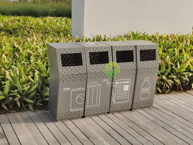 深圳景区不锈钢镂空垃圾桶