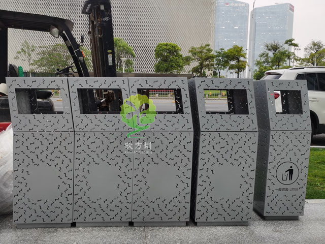 深圳景区不锈钢镂空垃圾桶