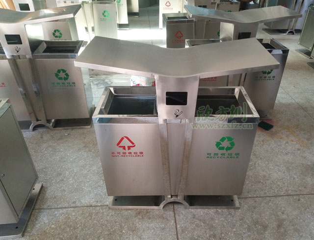 不锈钢分类环保垃圾桶欣方圳厂家批量生产图