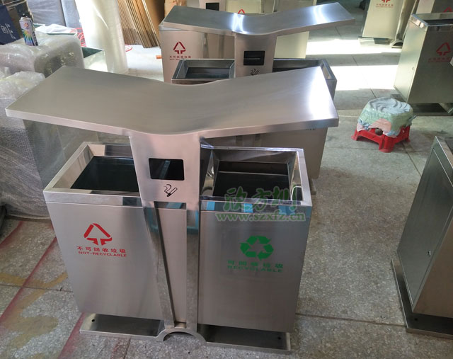 不锈钢分类环保垃圾桶欣方圳厂家批量生产图