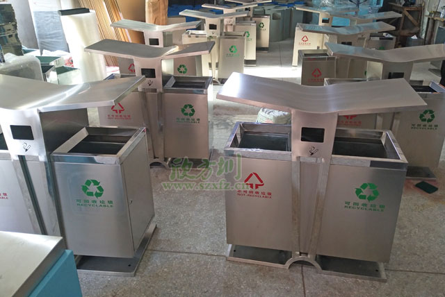不锈钢分类环保垃圾桶欣方圳厂家批量生产图