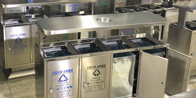 不锈钢四分类垃圾桶-不锈钢四联分类垃圾桶