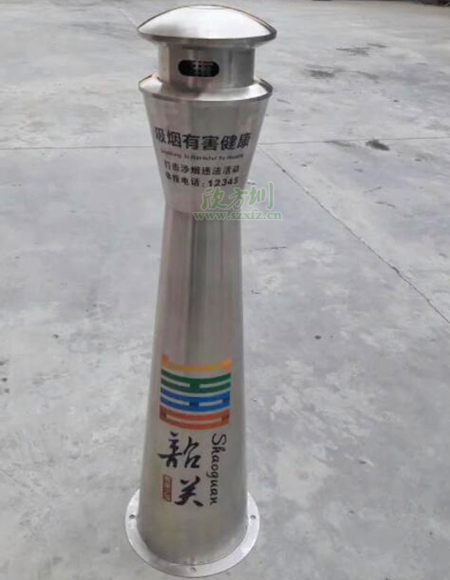 不锈钢灭烟柱-户外不锈钢圆形吸烟柱烟蒂柱