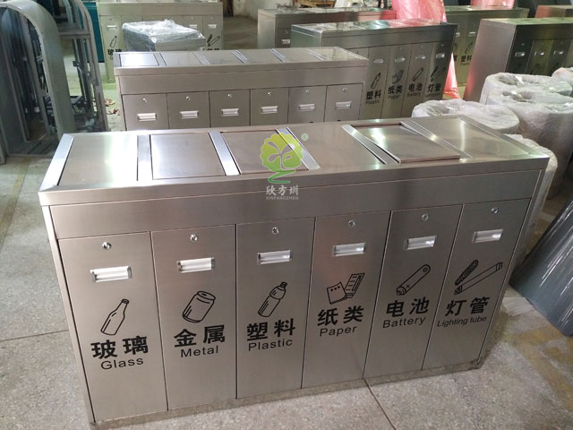 多分类不锈钢垃圾桶-欣方圳不锈钢垃圾桶生产厂家