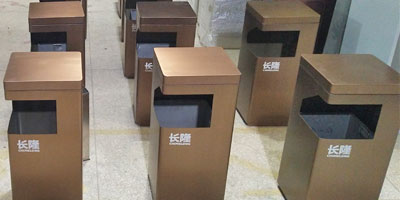 酒店不锈钢电镀垃圾桶-酒店高档定制不锈钢垃圾桶
