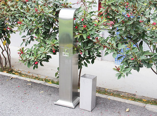 室内不锈钢灭烟柱-室内烟蒂收集桶