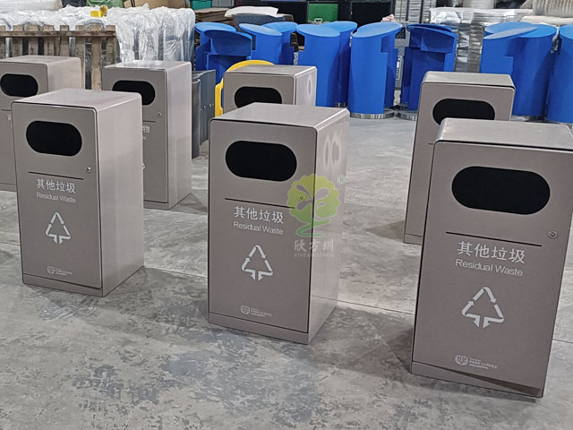 阳台山森林公园垃圾桶户外分类组合式3.0加厚不锈钢