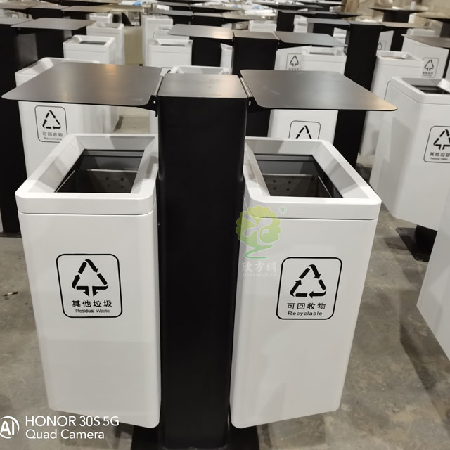 不锈钢户外金属果皮箱-坂田道路其他垃圾分类桶