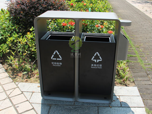 福田城市形象更新户外分类垃圾桶定制-欣方圳厂家批发