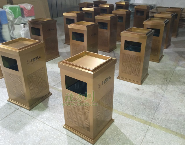 E242垃圾桶电镀玫瑰金