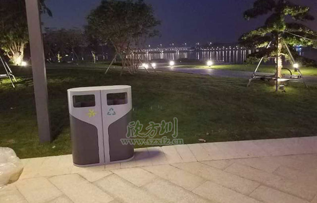 欣方圳户外钢制垃圾桶投放株洲天台公园