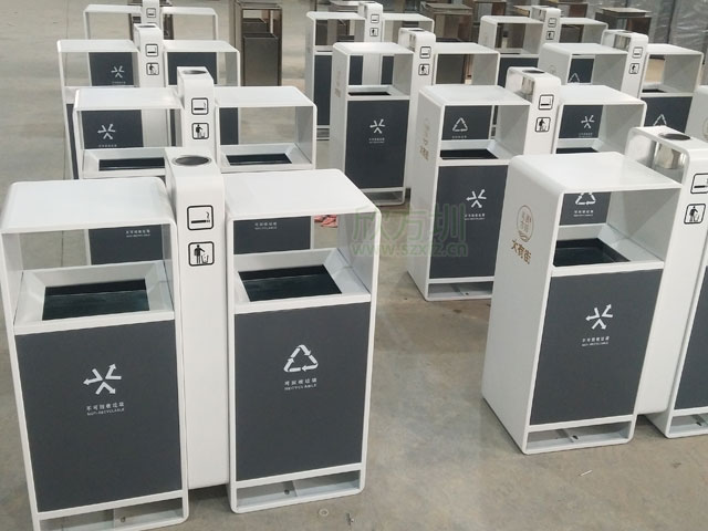 福建漳州商业街户外高档分类果皮垃圾桶