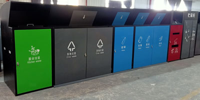 大型果皮桶-社区大容量金属果皮桶厂家定制