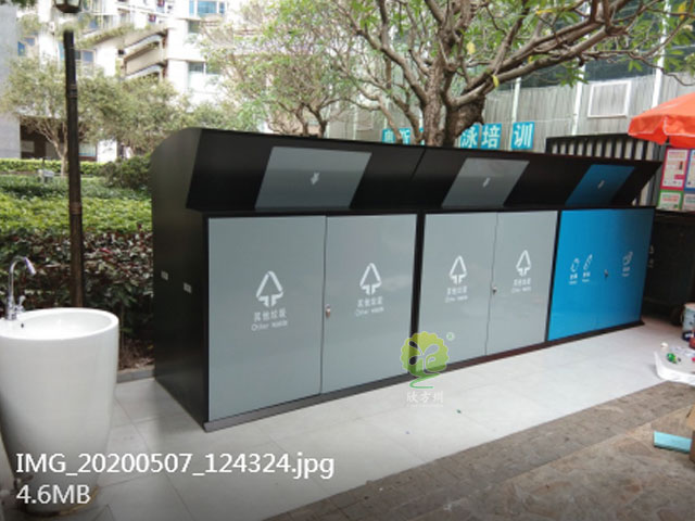 大型果皮桶-社区大容量金属果皮桶厂家定制