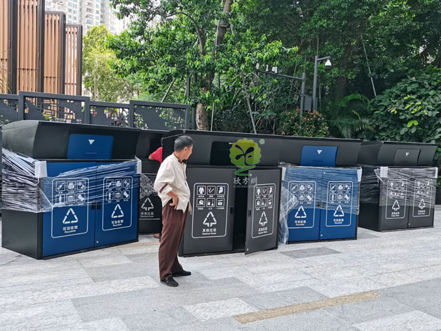 深圳小区垃圾分类投放点生活垃圾收集容器