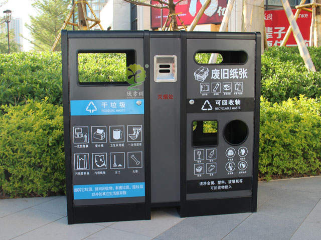 东莞楼盘户外分类果皮箱定制厂家