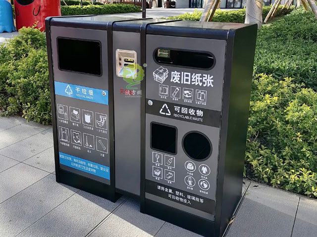 城市户外分类果皮箱