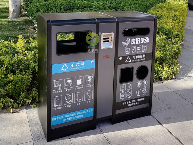 东莞楼盘户外分类果皮箱定制厂家
