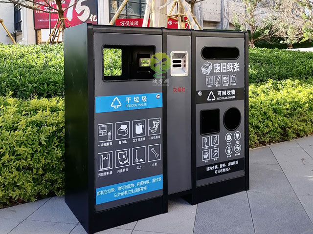东莞楼盘户外分类果皮箱定制厂家