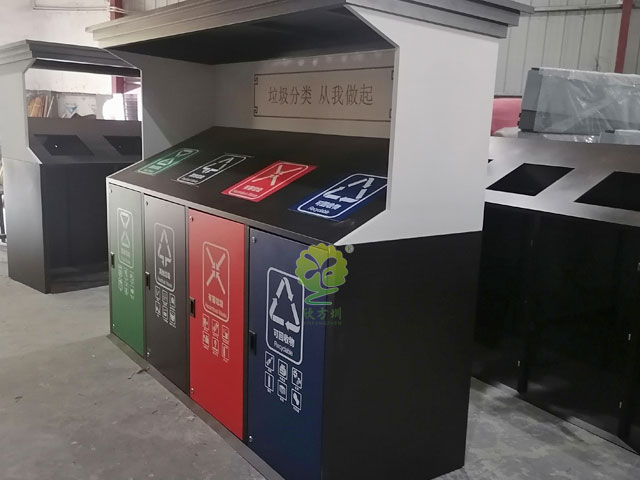温州小区生活垃圾房四分类大容量桶定点投放站