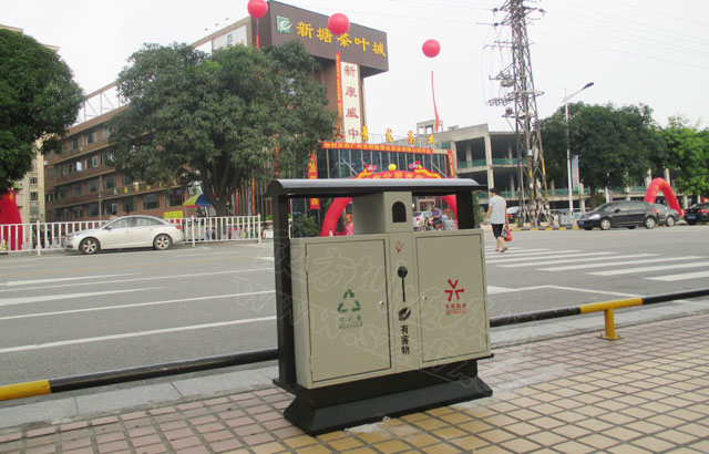 钢板冲孔垃圾桶-欣方圳钢板冲孔垃圾桶厂家