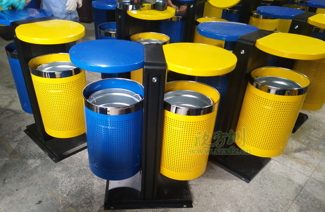 钢制冲孔户外垃圾桶透气环保湖南株洲市场选购