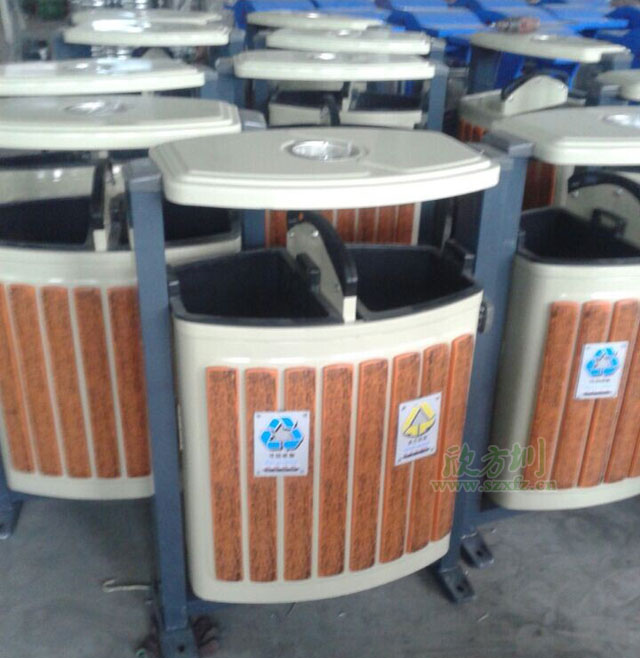欣方圳塑木果壳箱车间生产成品图