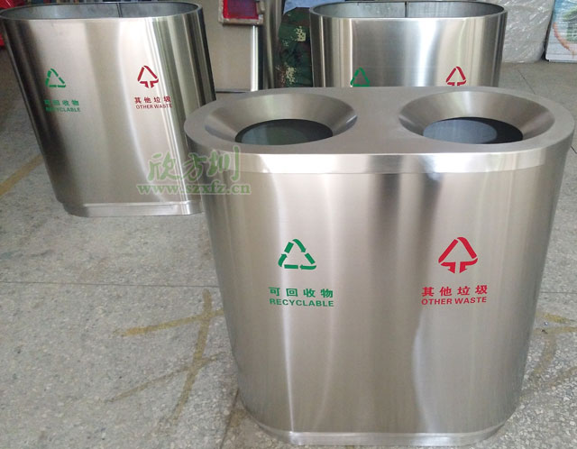 机场商场不锈钢分类垃圾桶-欣方圳不锈钢垃圾桶