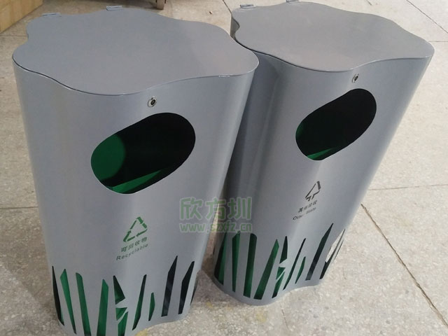 创意异形金属垃圾桶欣方圳工厂生产图