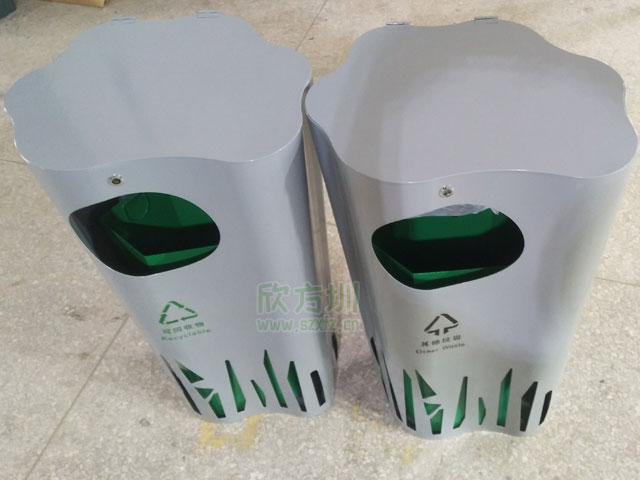 创意异形金属垃圾桶欣方圳工厂生产图