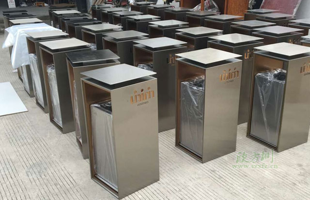 重庆五星酒店 订购欣方圳不锈钢垃圾桶