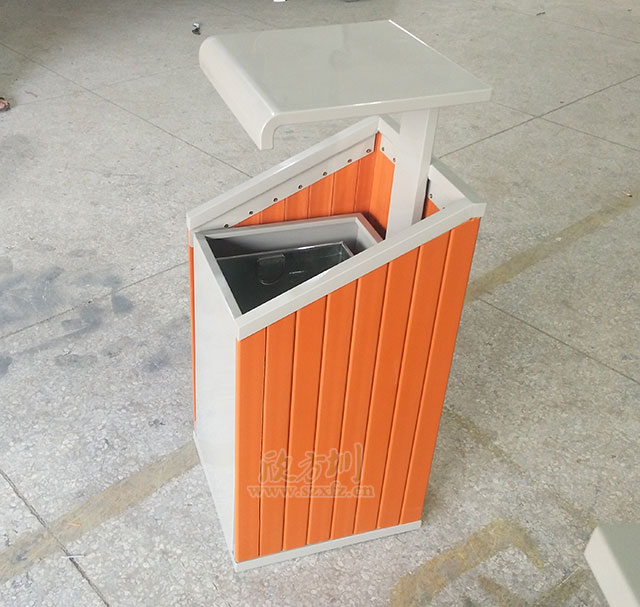 欣方圳钢木垃圾桶 畅销海南环保市场