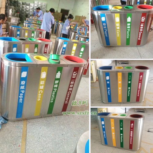 欣方圳不锈钢果皮箱 服务深圳大型商场