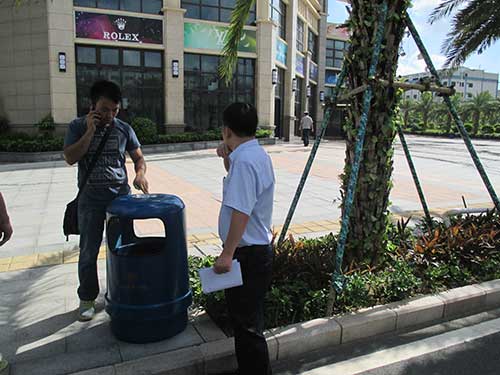 欣方圳垃圾桶厂家的玻璃钢环保垃圾箱立足贵阳市场