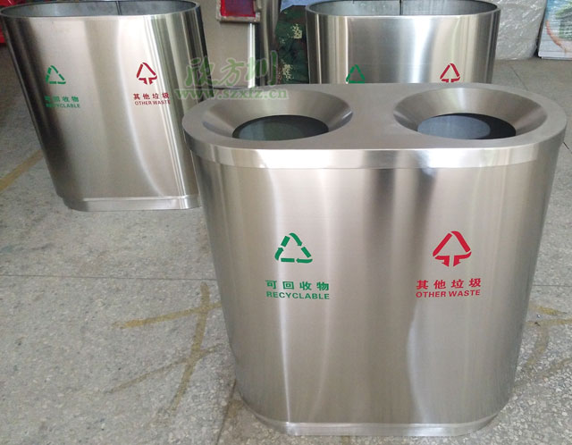 贵阳龙洞堡国际机场不锈钢垃圾桶工厂批量生产图