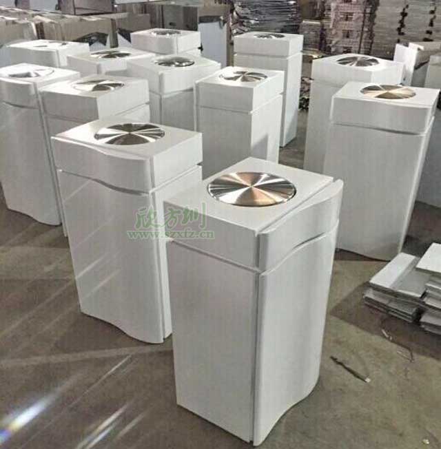 冰箱造型不锈钢烤漆果皮箱厂家服务佛山南海万达商场